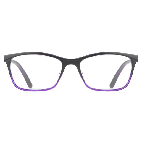 Rectangle Purple Reading Glasses