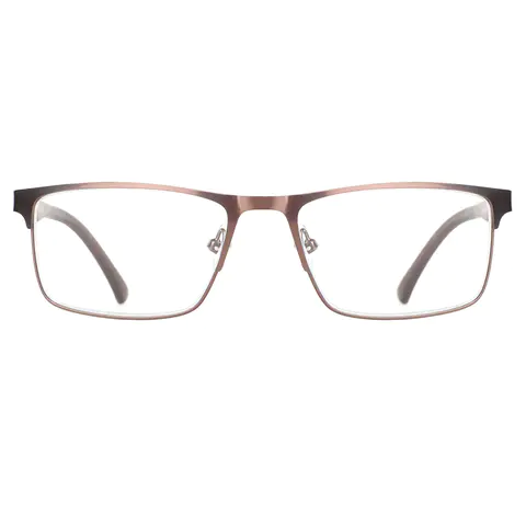 Browline Matte Brown Reading Glasses