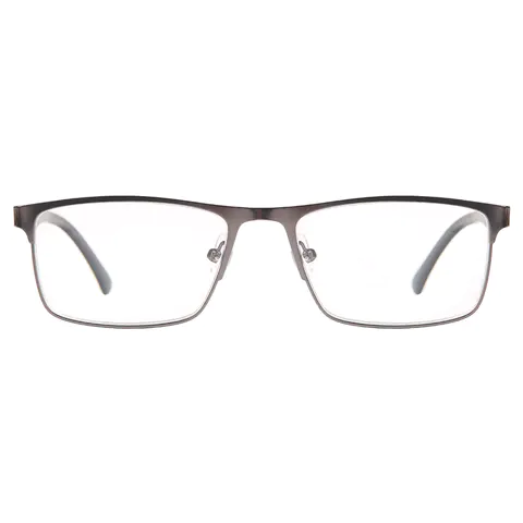 Browline Matte Gray Reading Glasses
