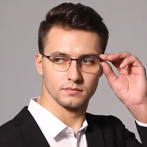 Browline Matte Gray Eyeglasses