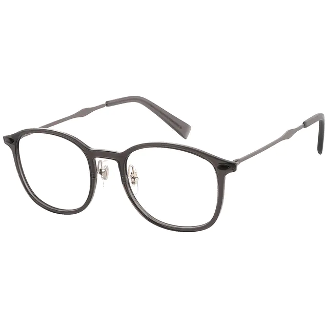 Oval Transparent Black Eyeglasses