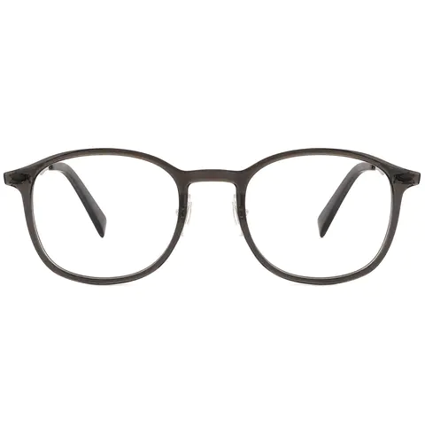 Oval Transparent Black Eyeglasses