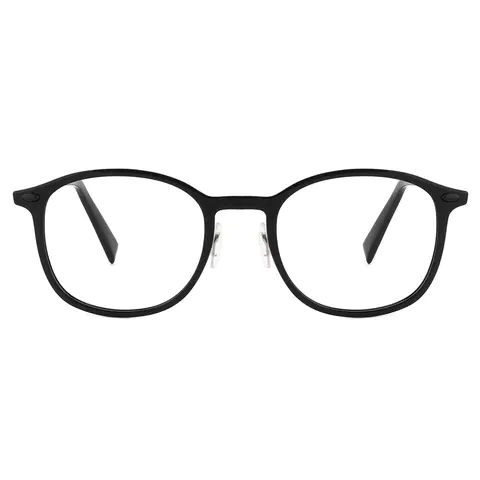 Oval Black/Gray Reading Glasses