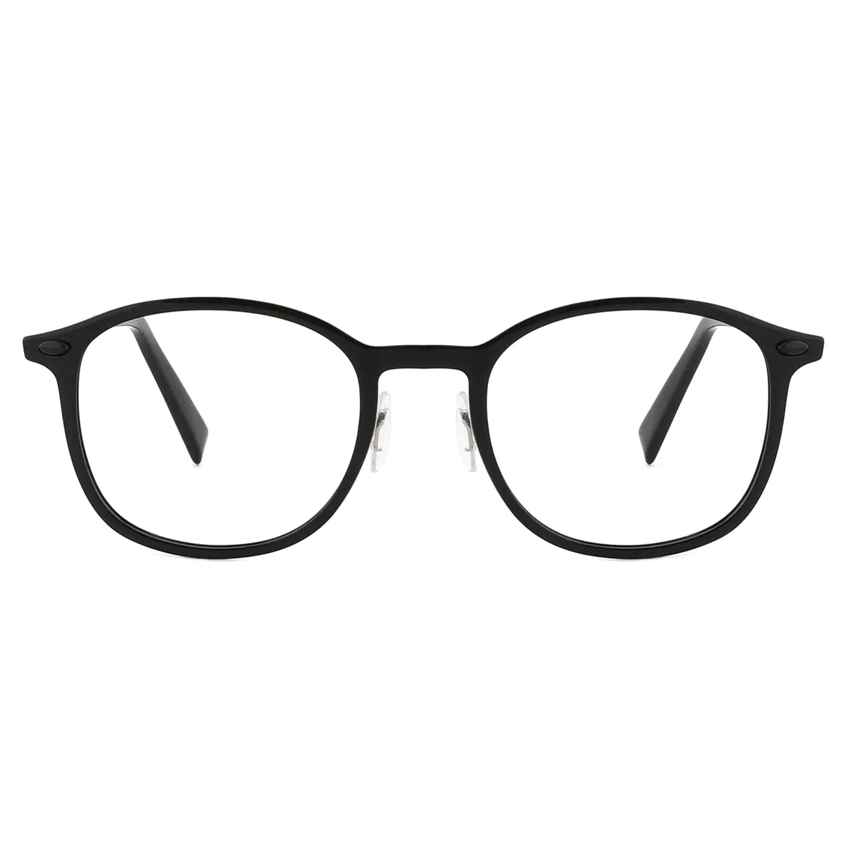 Oval Black/Gray Reading Glasses