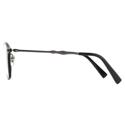 Oval Black/Gray Reading Glasses