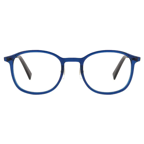 Oval Blue Eyeglasses