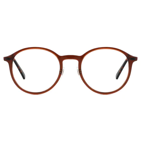 Round Brown Eyeglasses