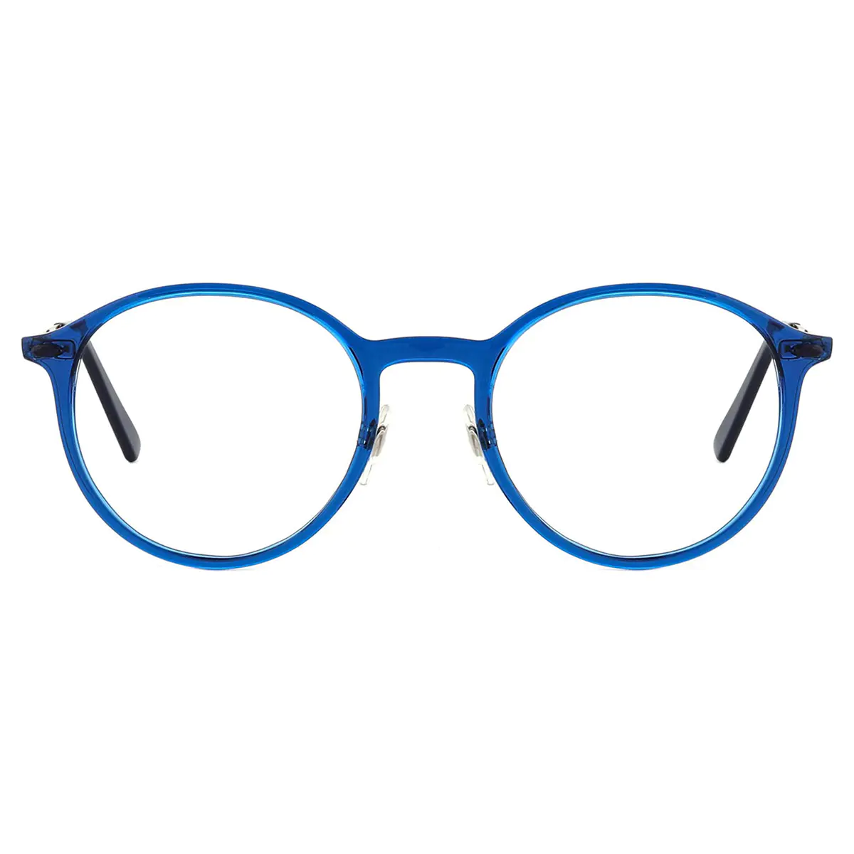 Round Blue Eyeglasses