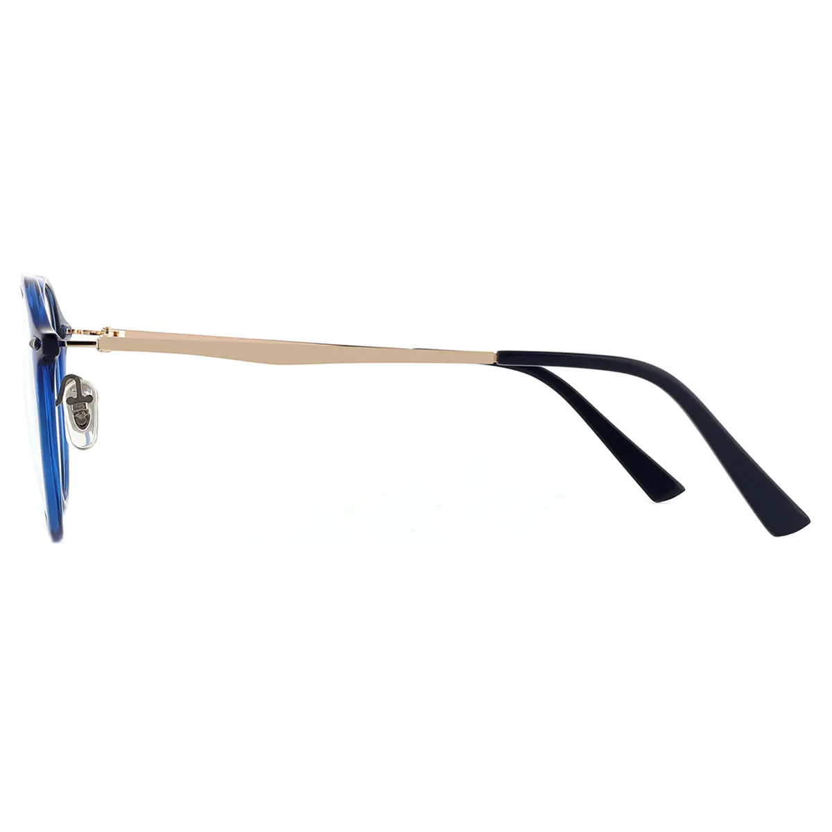 Round Blue Eyeglasses