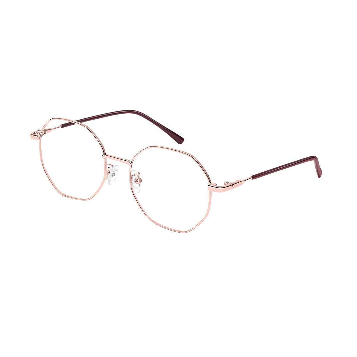 Geometric Rose Gold Eyeglasses