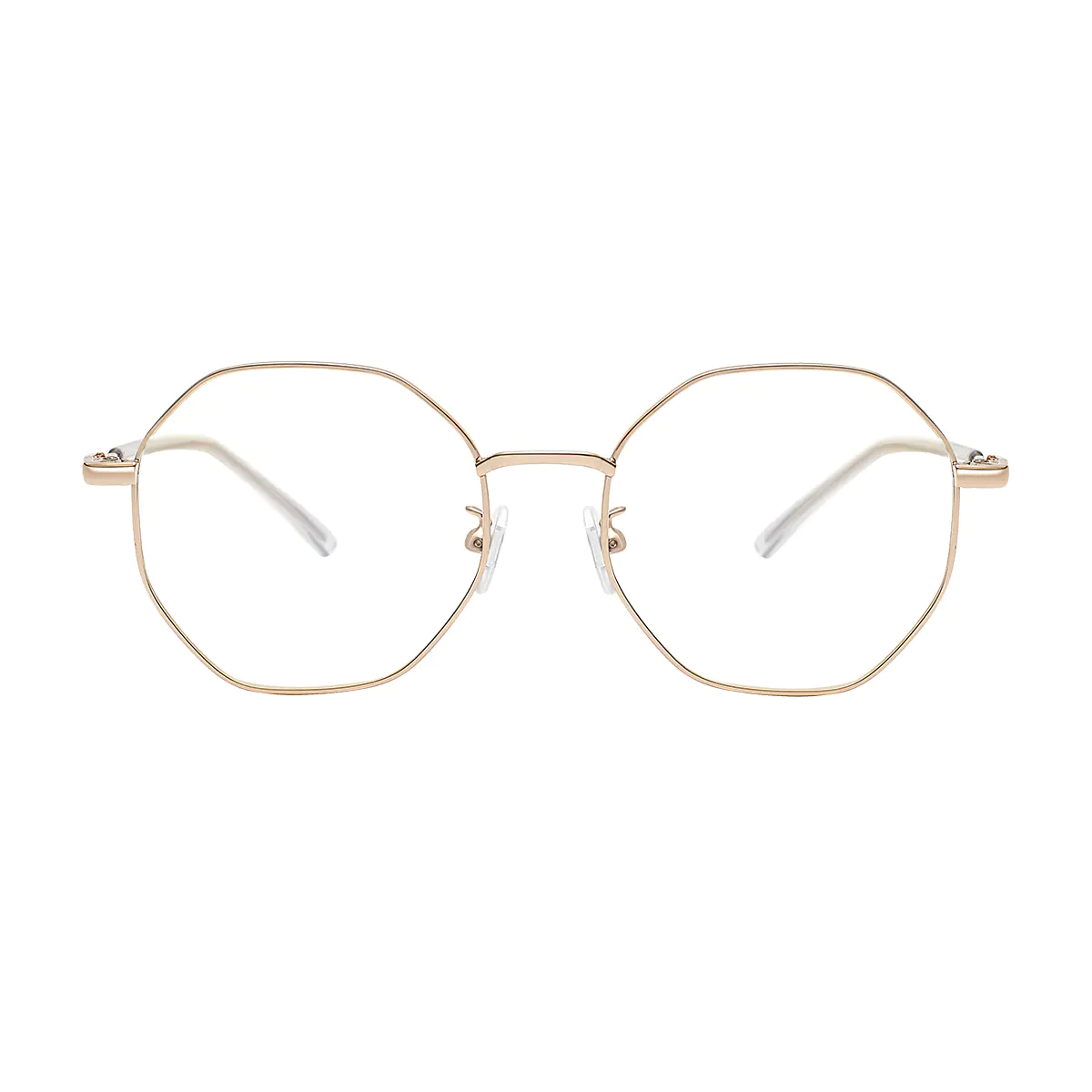 Geometric Gold Eyeglasses