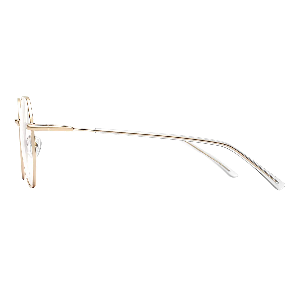 Geometric Gold Eyeglasses