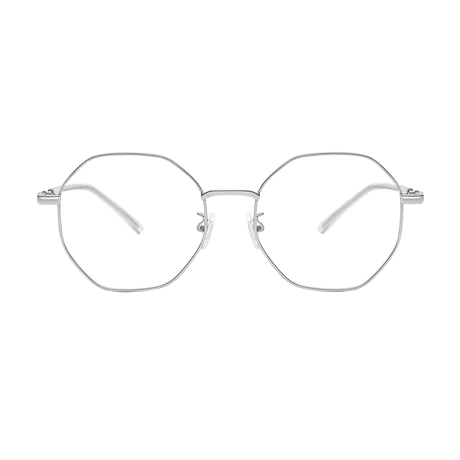 Geometric Silver Eyeglasses