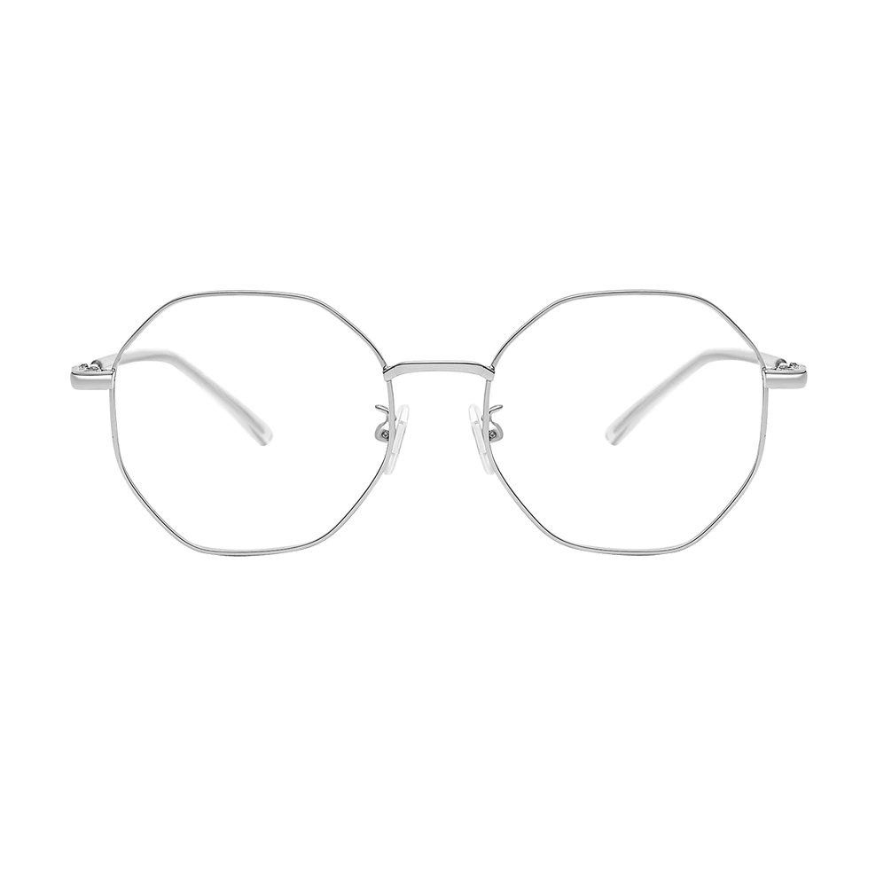 Geometric Silver Eyeglasses
