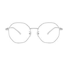 Geometric Silver Eyeglasses