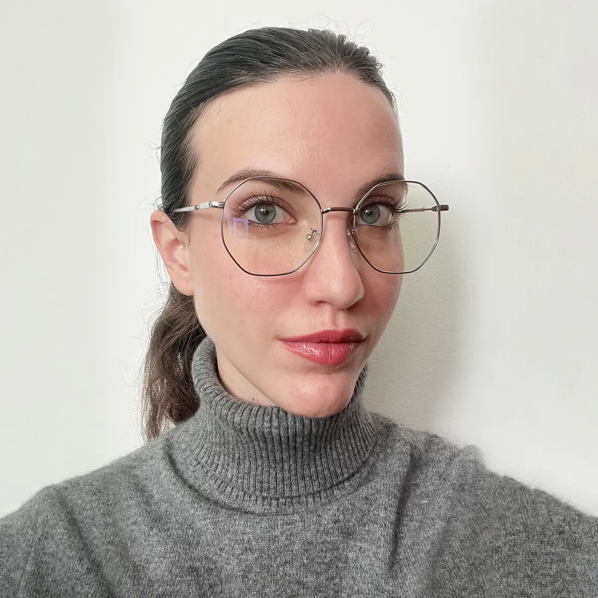 Geometric Silver Eyeglasses
