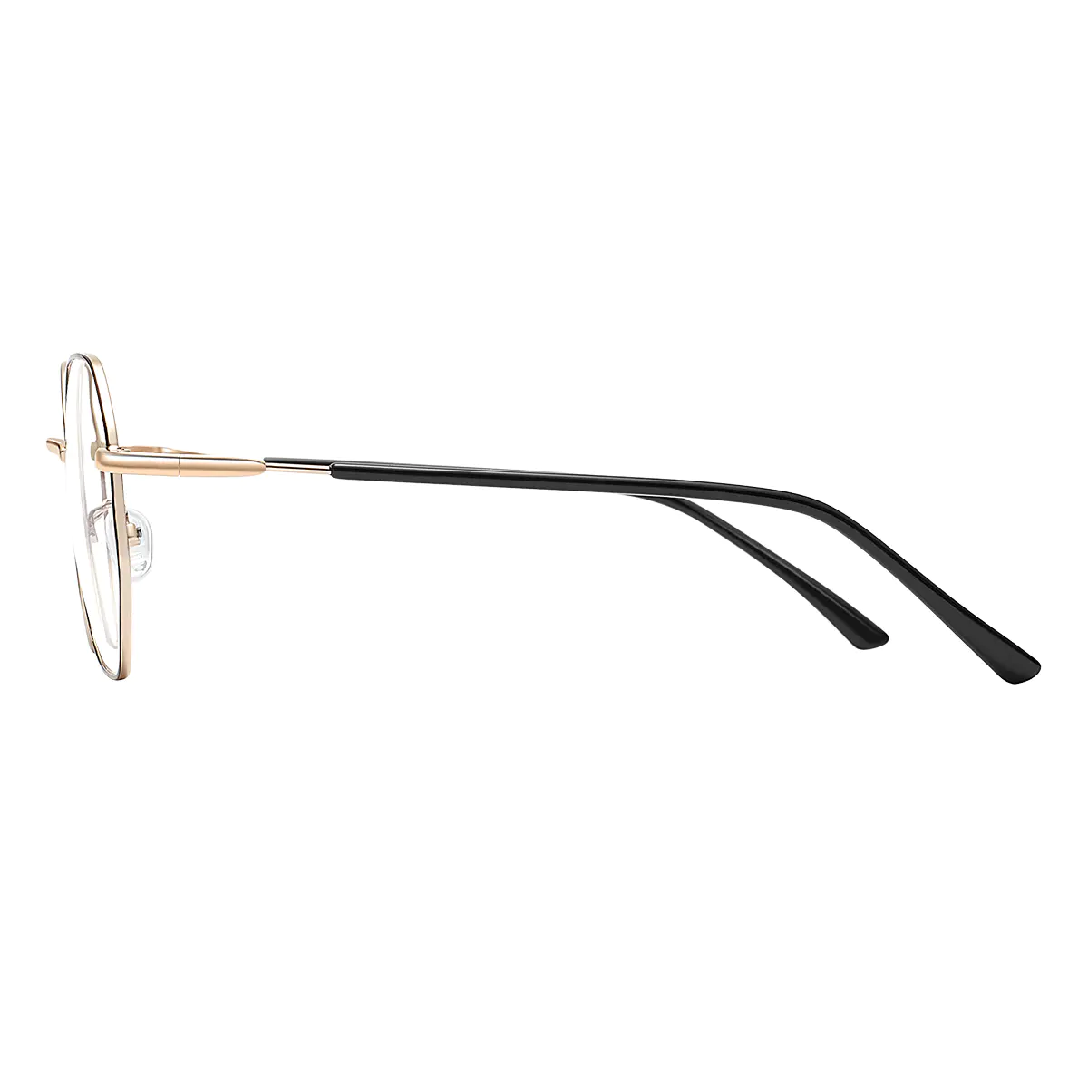Geometric Black Gold Eyeglasses
