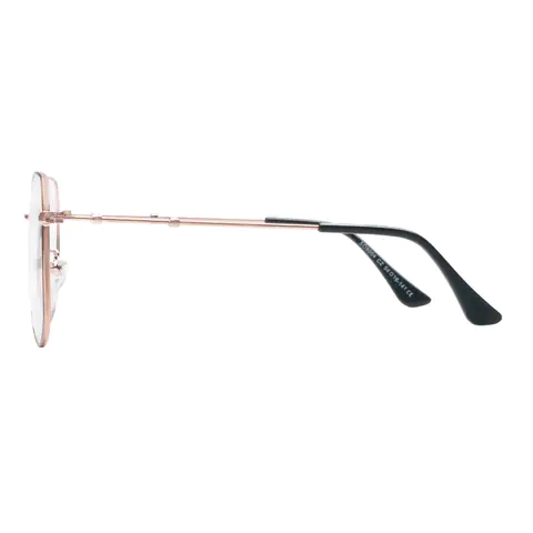 Geometric Black/Pink Gold Eyeglasses