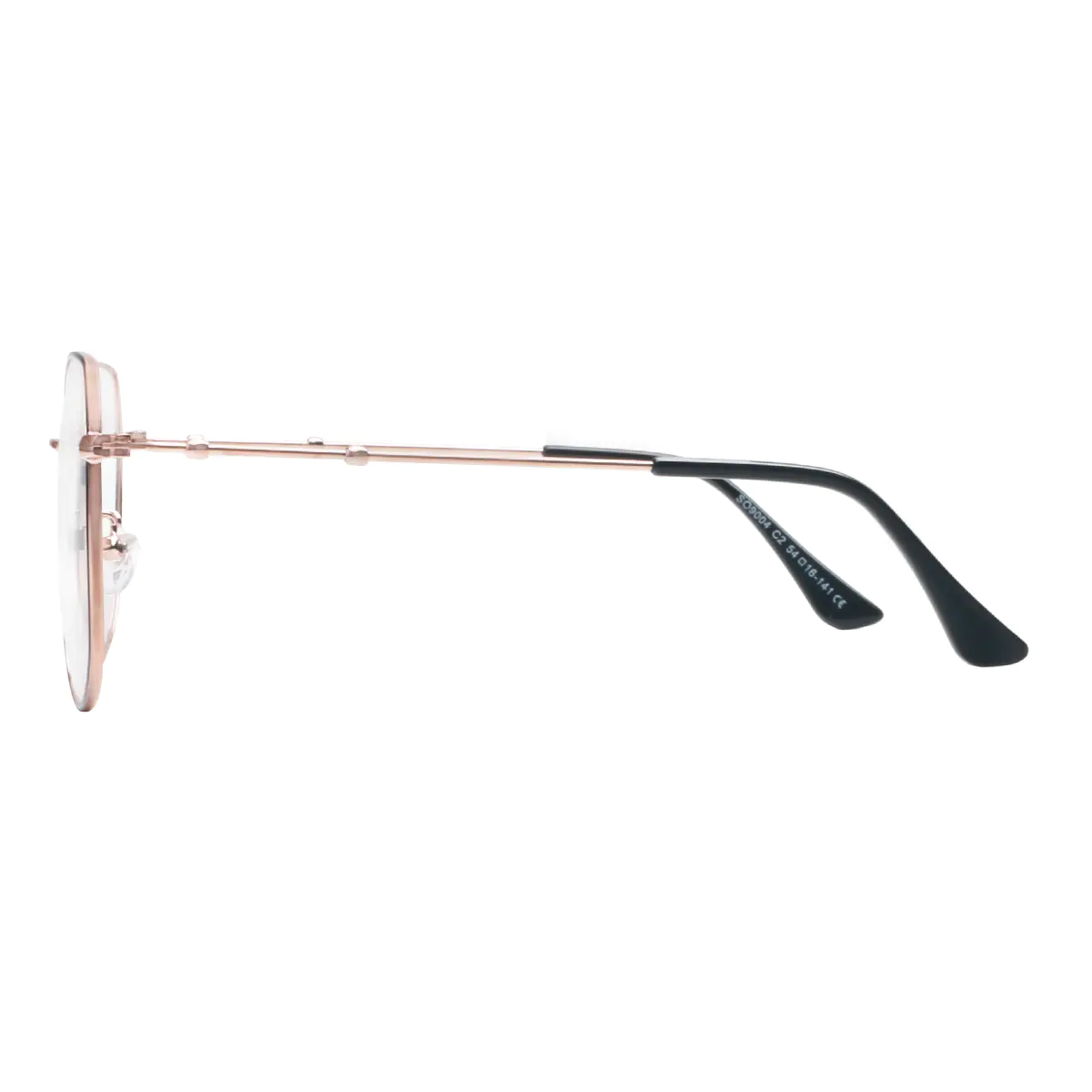 Geometric Black/Pink Gold Eyeglasses