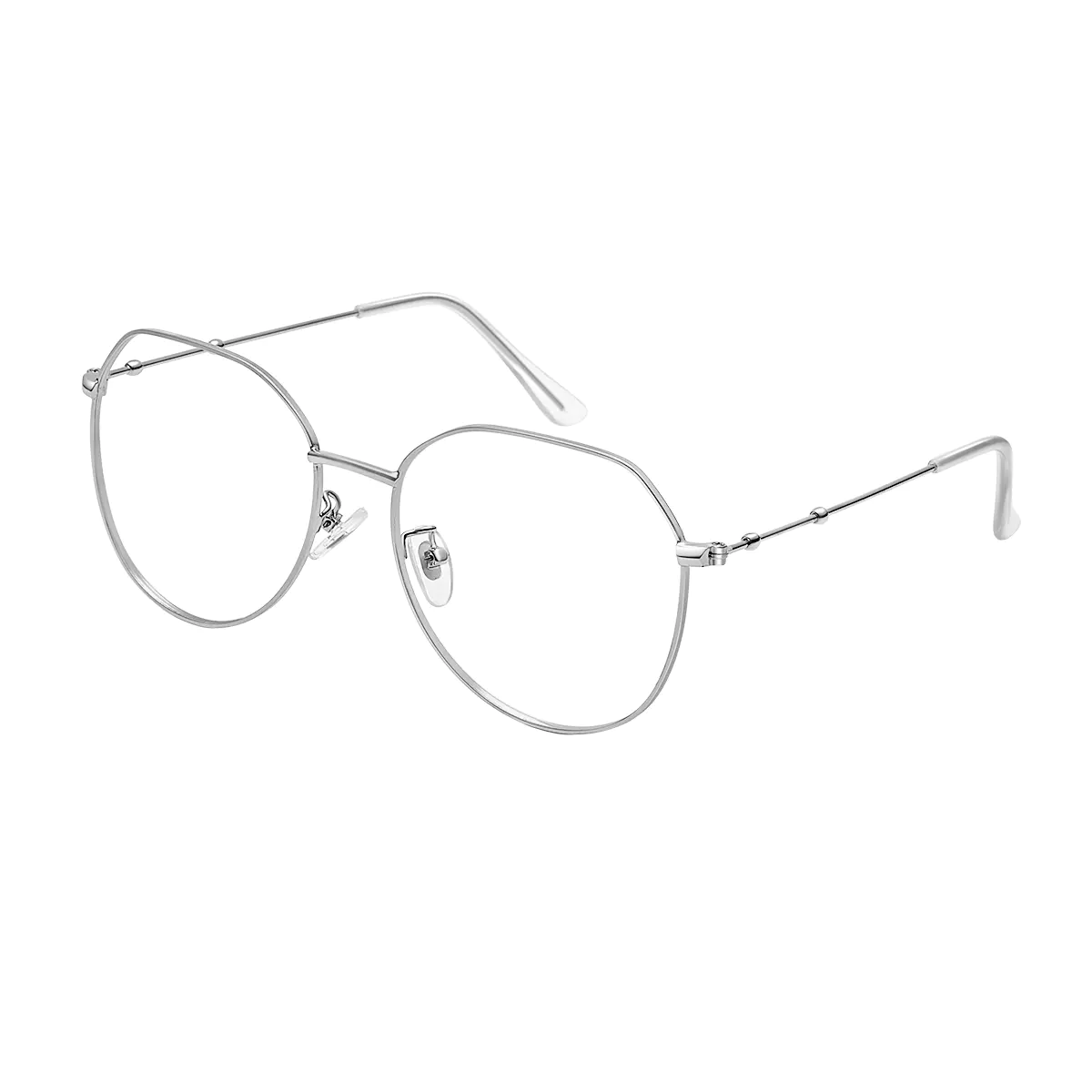 Geometric Grey Eyeglasses
