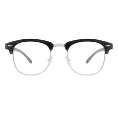 Browline Black Silver Eyeglasses