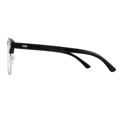 Browline Black Silver Eyeglasses