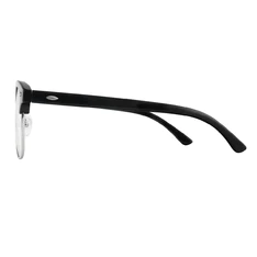 Browline Black Silver Eyeglasses