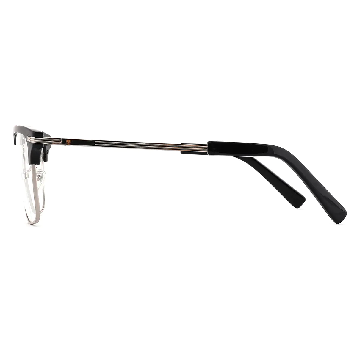 Browline Black Silver Eyeglasses