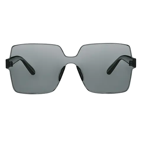 Geometric Transparent Gray Sunglasses