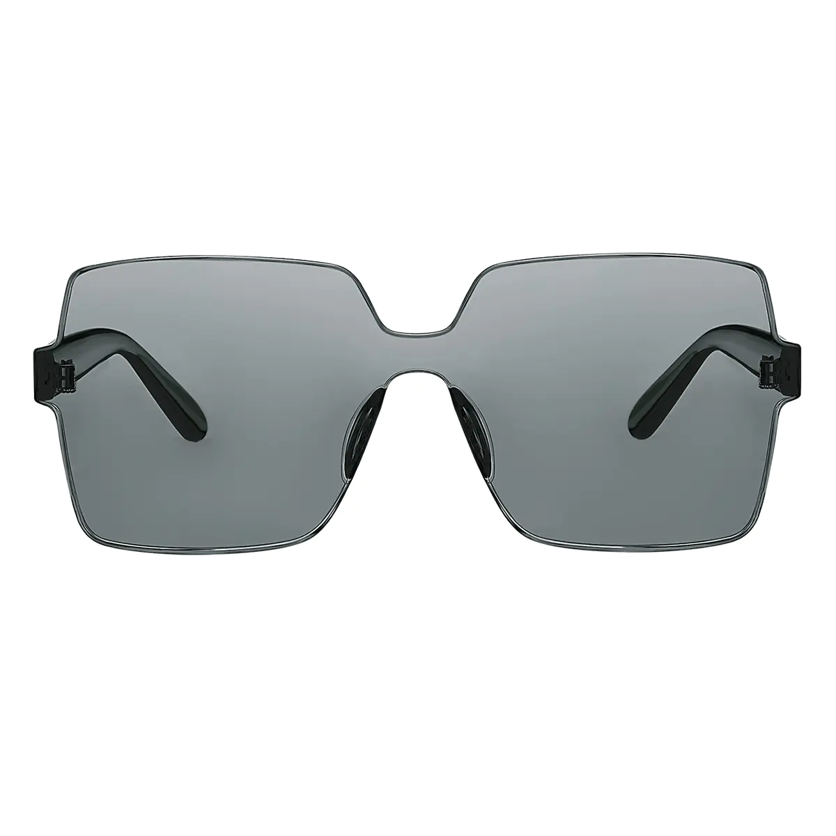 Geometric Transparent Gray Sunglasses