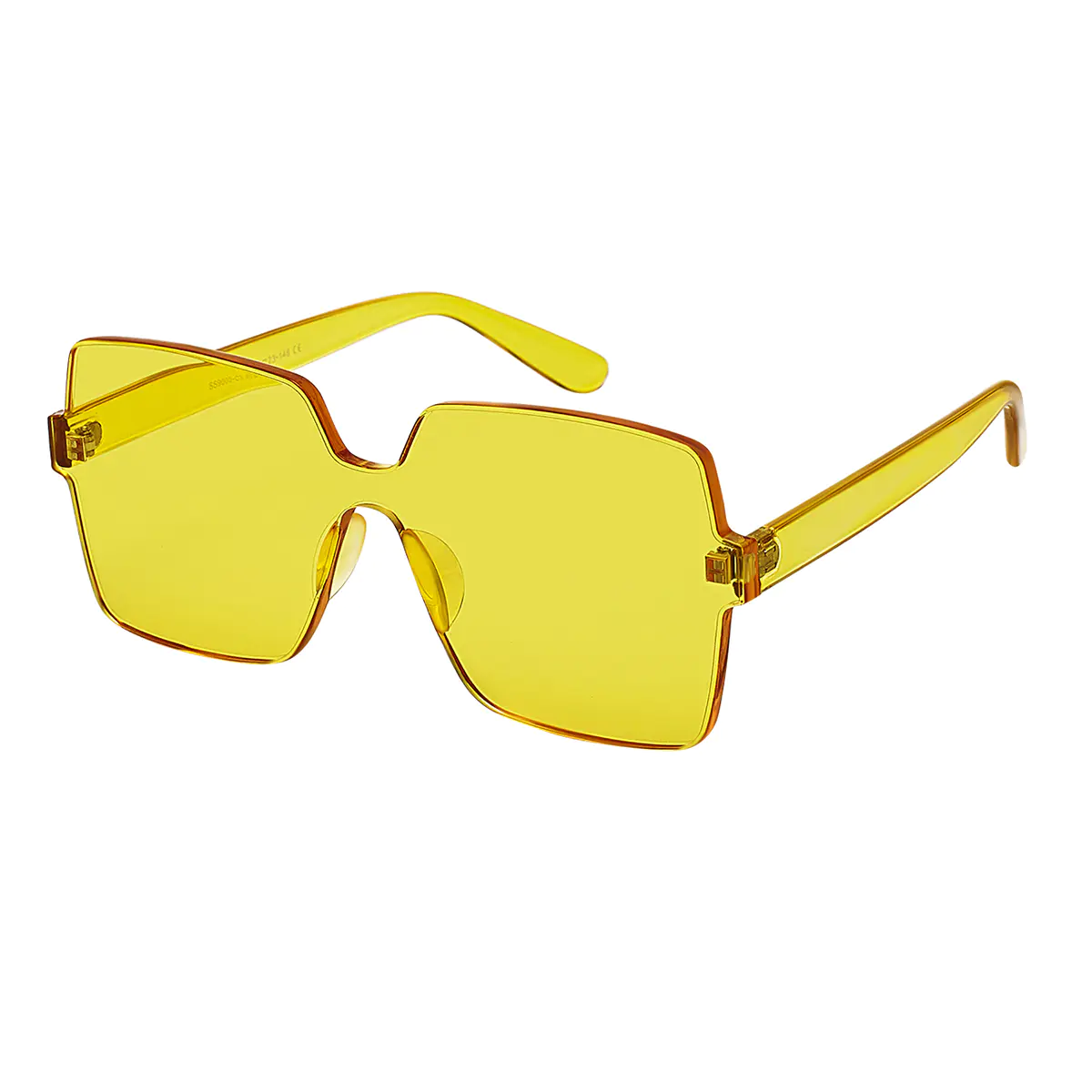 Geometric Transparent Yellow Sunglasses