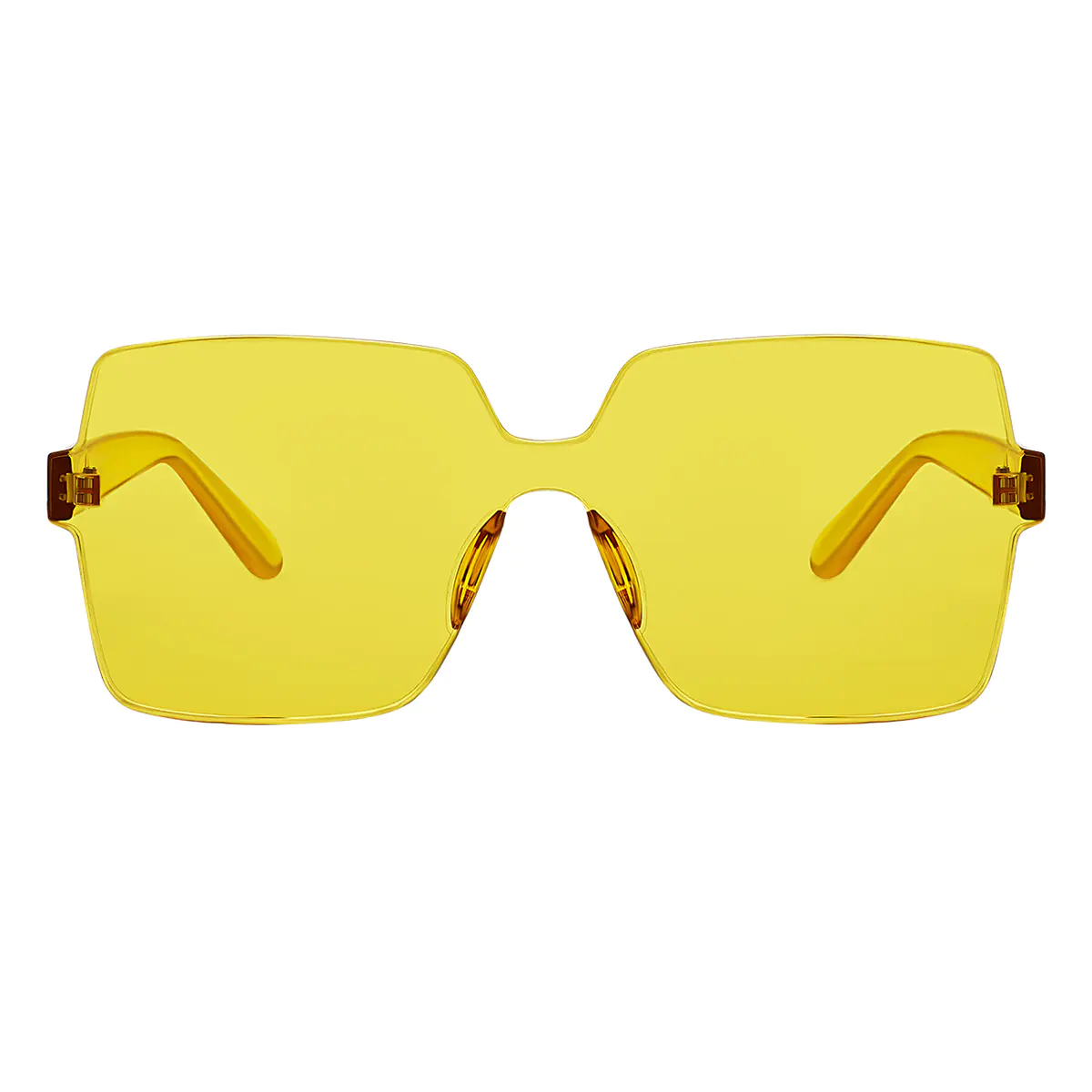 Geometric Transparent Yellow Sunglasses