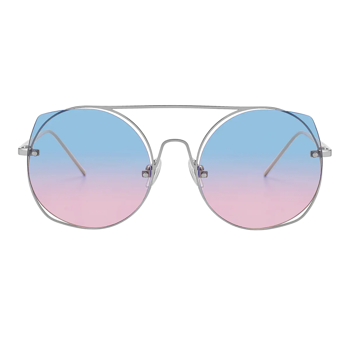 Round Silver Sunglasses