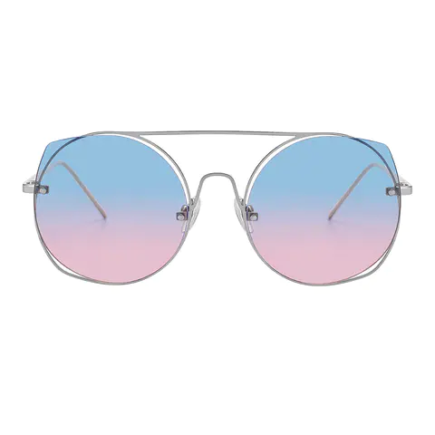 Round Silver Sunglasses