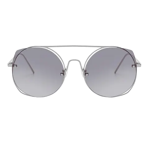 Round Silver Sunglasses