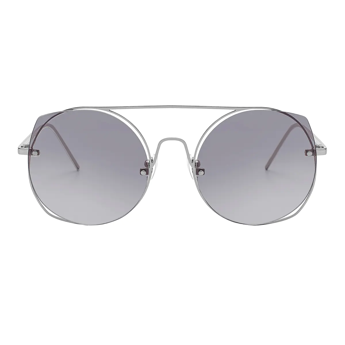 Round Silver Sunglasses
