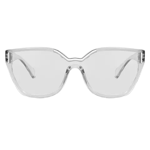 Geometric Transparent Gray Sunglasses