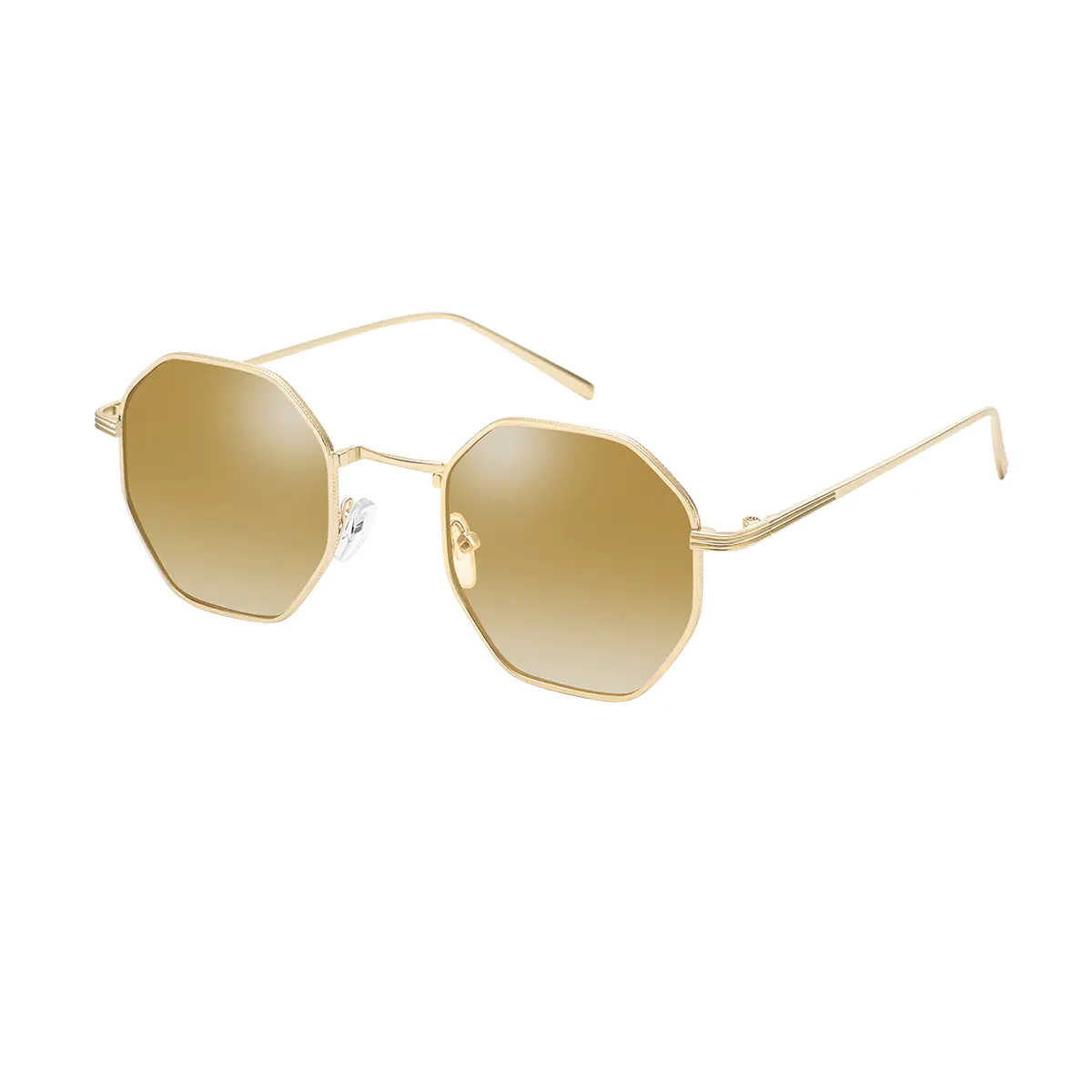 Geometric Gold Sunglasses