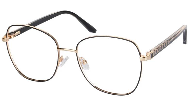 Square Black Glasses E08395A